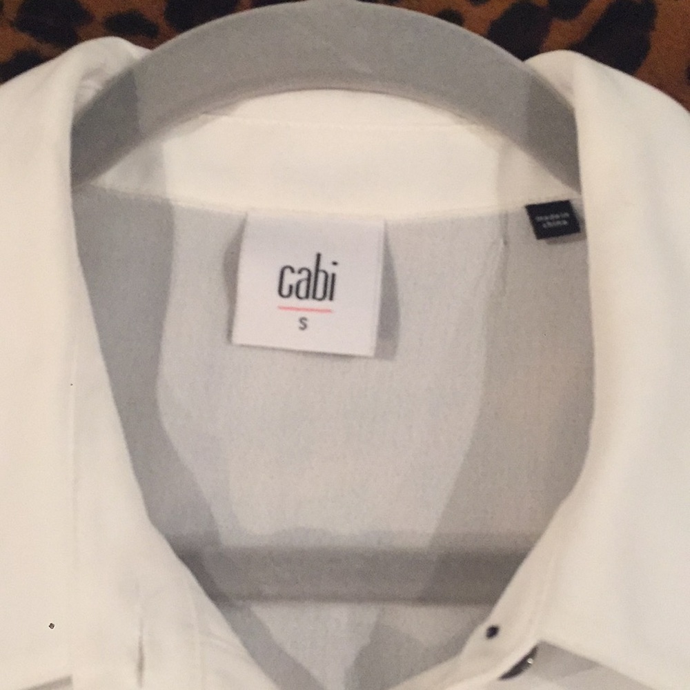 White Button Down Sleeveless Blouse - image 2